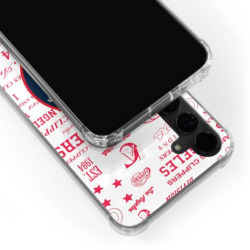 NBA Los Angeles Clippers Blast Logos Galaxy S24 Plus Clear Case